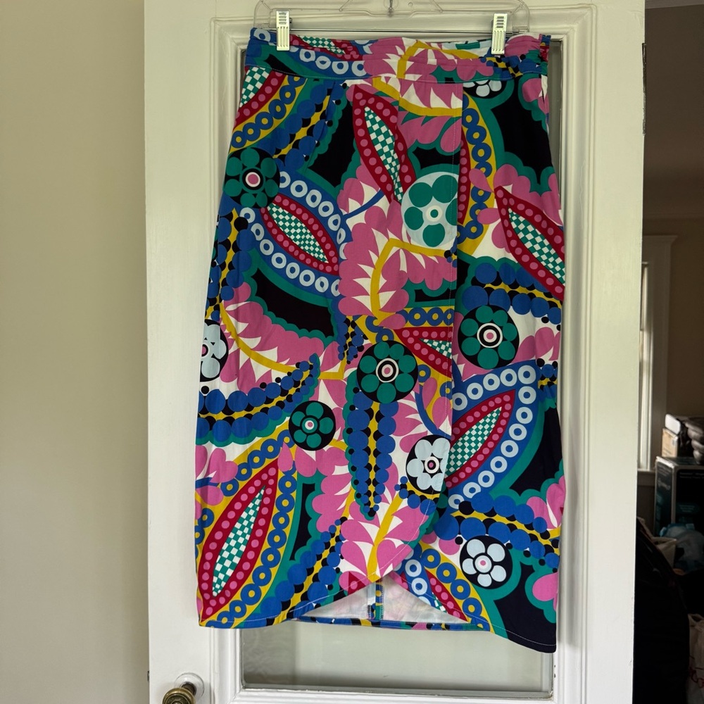 J. Crew Multicolor Wrap Skirt